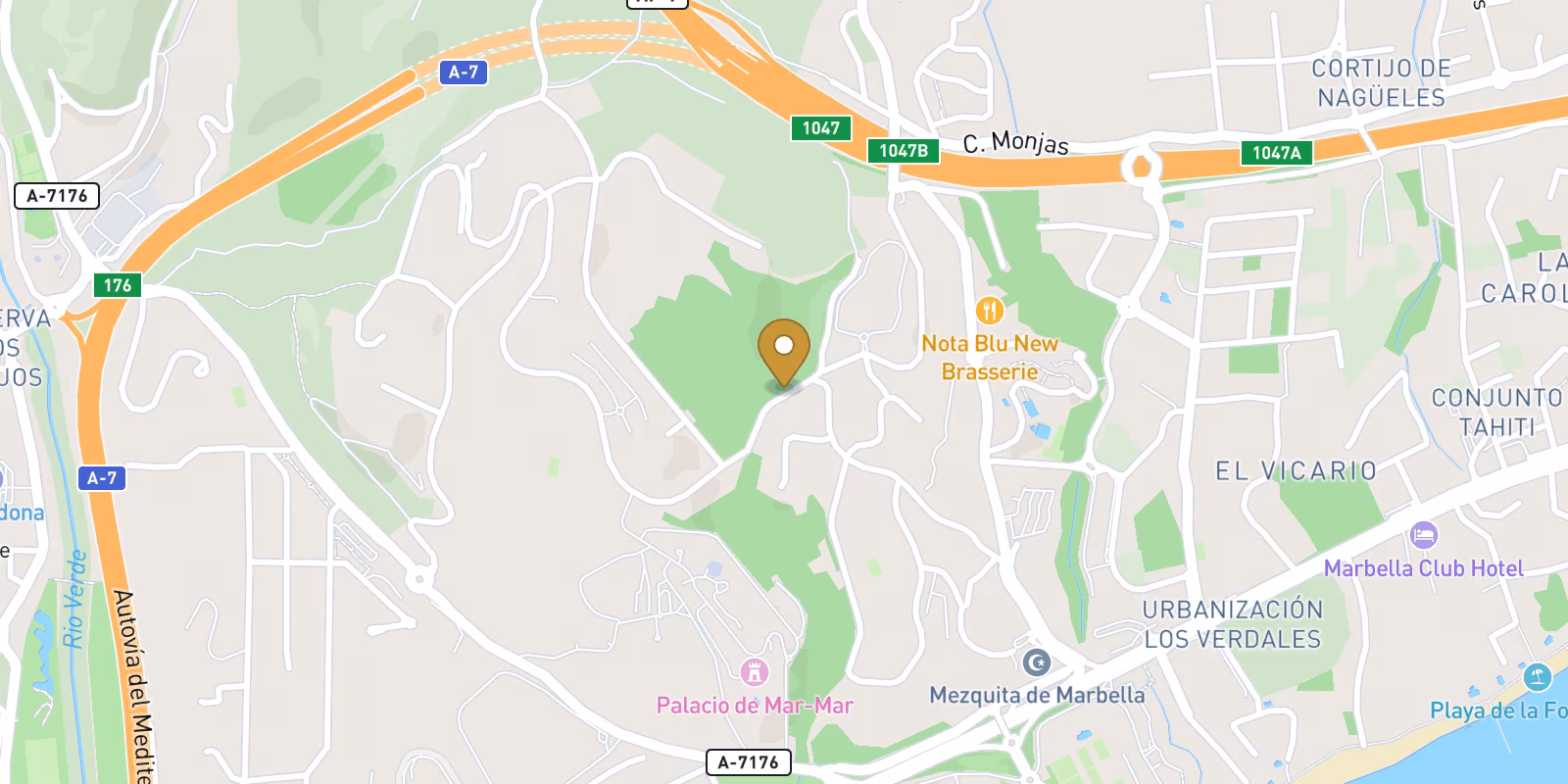 Mapa — Villas de lujo de nueva construcción en Lomas de Marbella Club