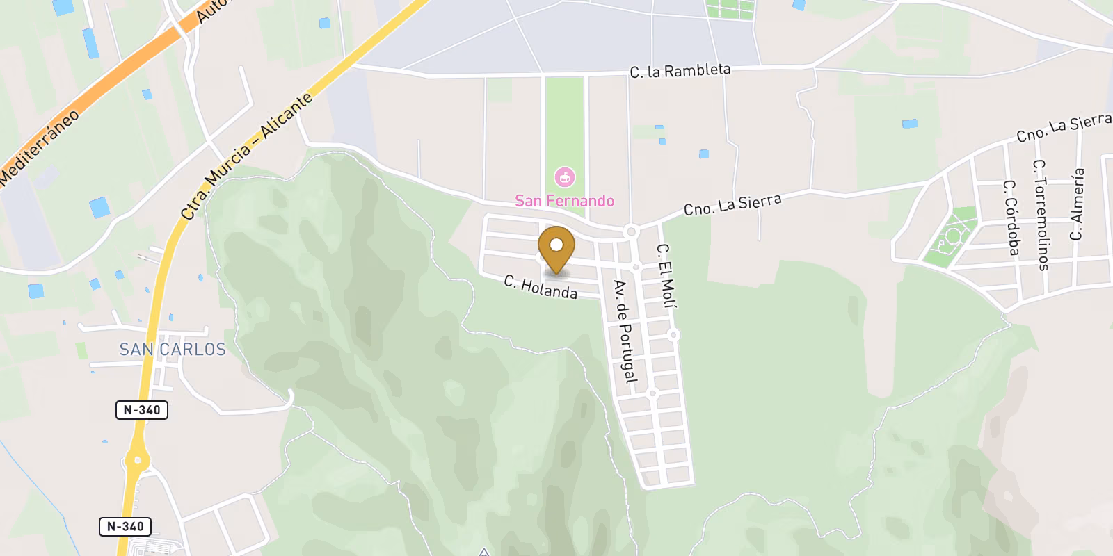 Mapa — Adosados en San Fernando, Cox