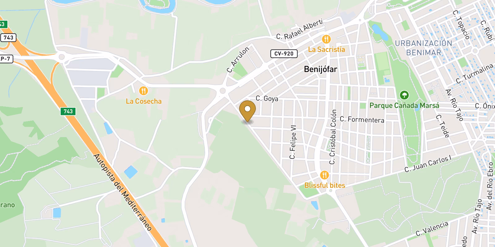 Mapa — Villas en Pueblo, Benijófar