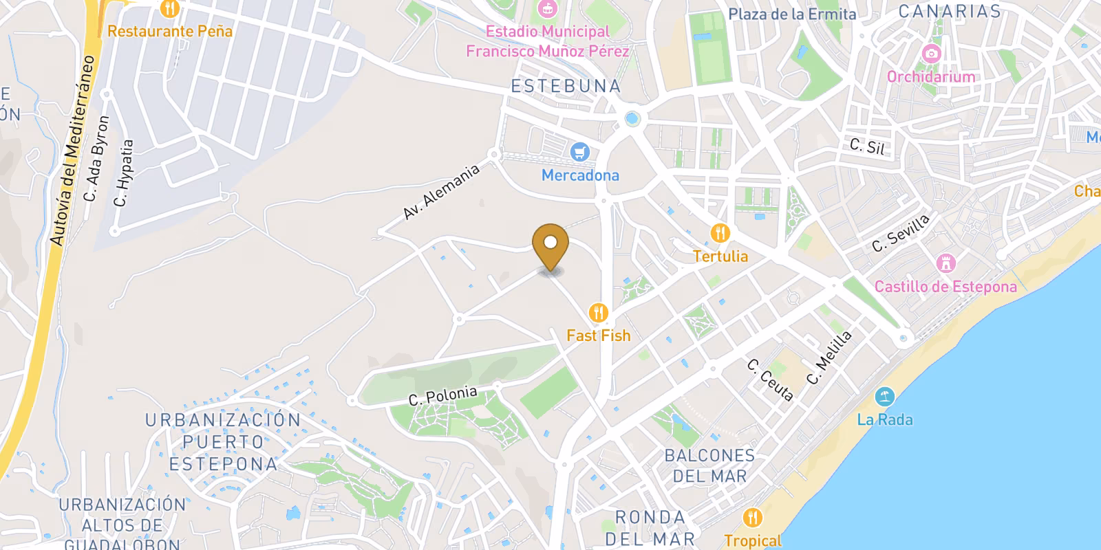 Mapa — Su Oasis de Lujo en Estepona en la Costa del Sol