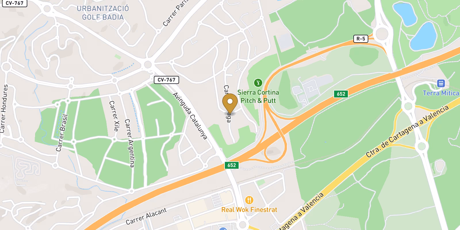Mapa — Villa de obra nueva en Sierra Cortina