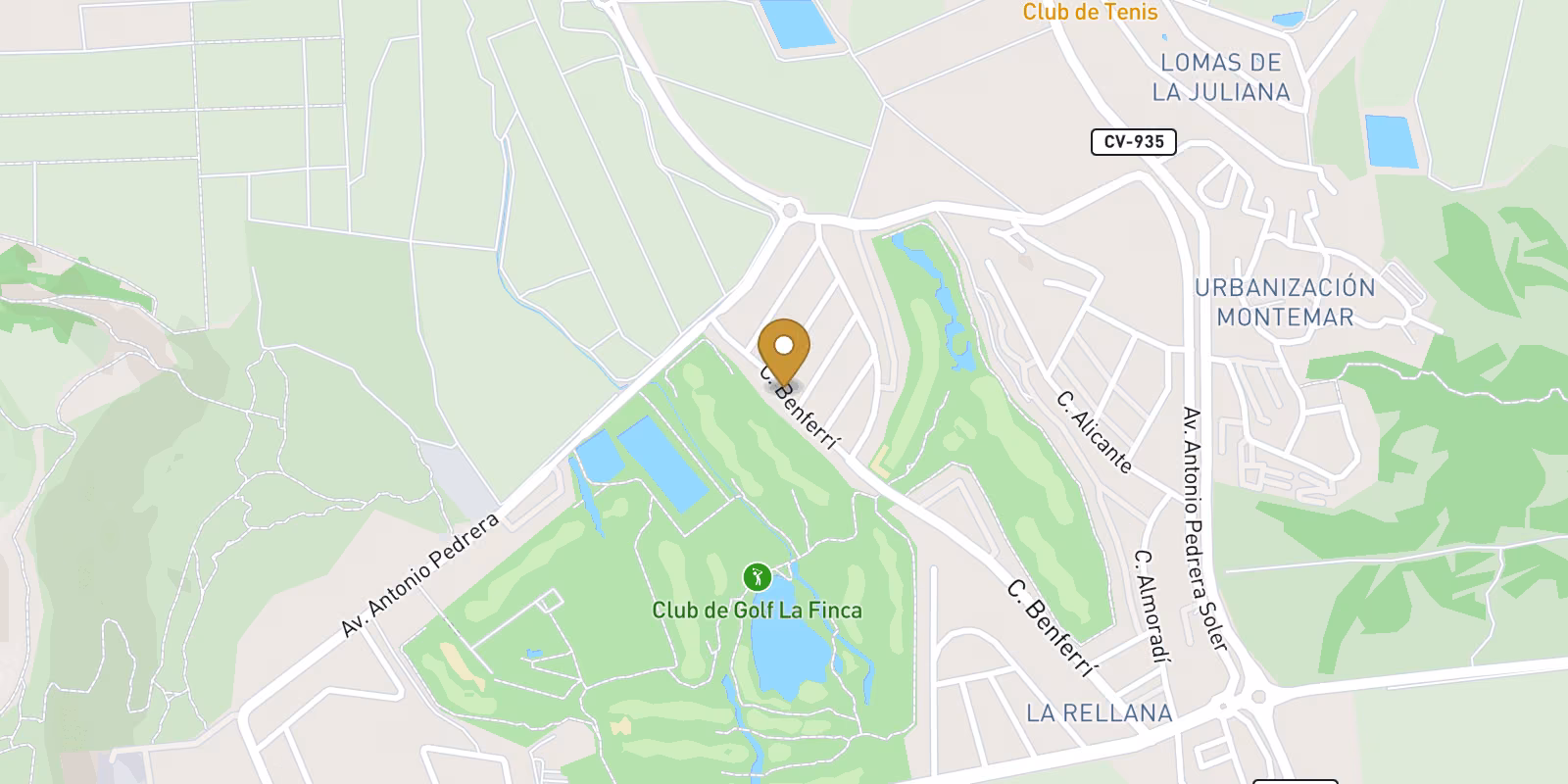 Mapa — Bungalow en planta baja en La Finca Golf, Algorfa