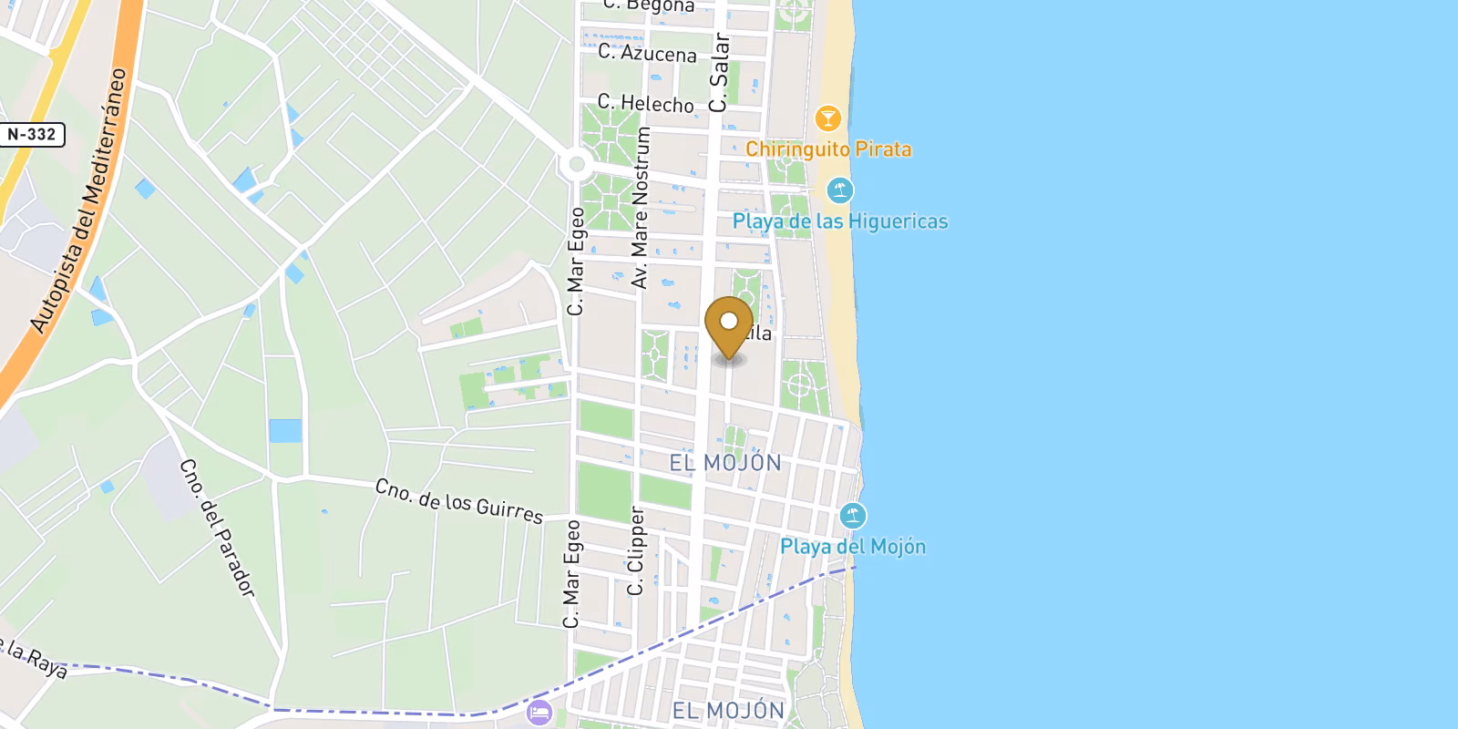 Mapa — Viviendas de Obra Nueva a 200 Metros de la Playa de Las Higuericas