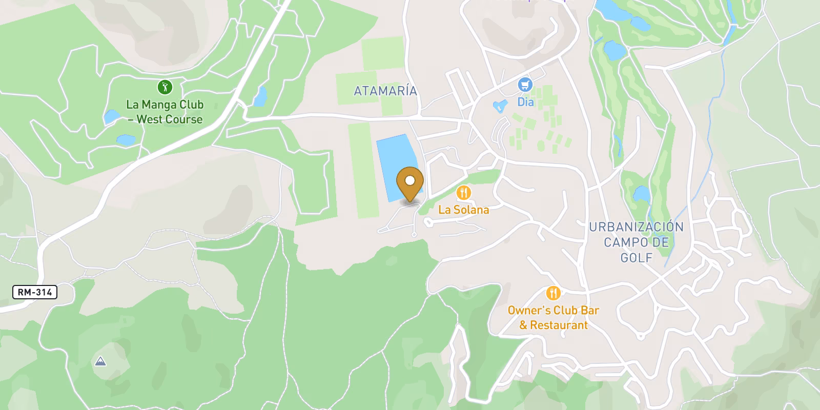 Mapa — Villas de nueva construcción en venta en La Manga Club - Vida de lujo en un complejo de prestigio
