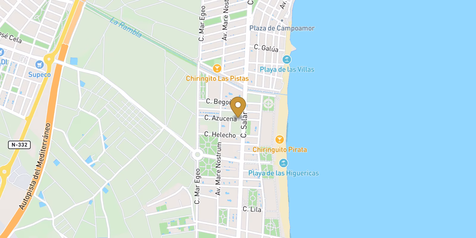 Mapa — Bungalow en Playa de las Higuericas, Pilar de La Horadada
