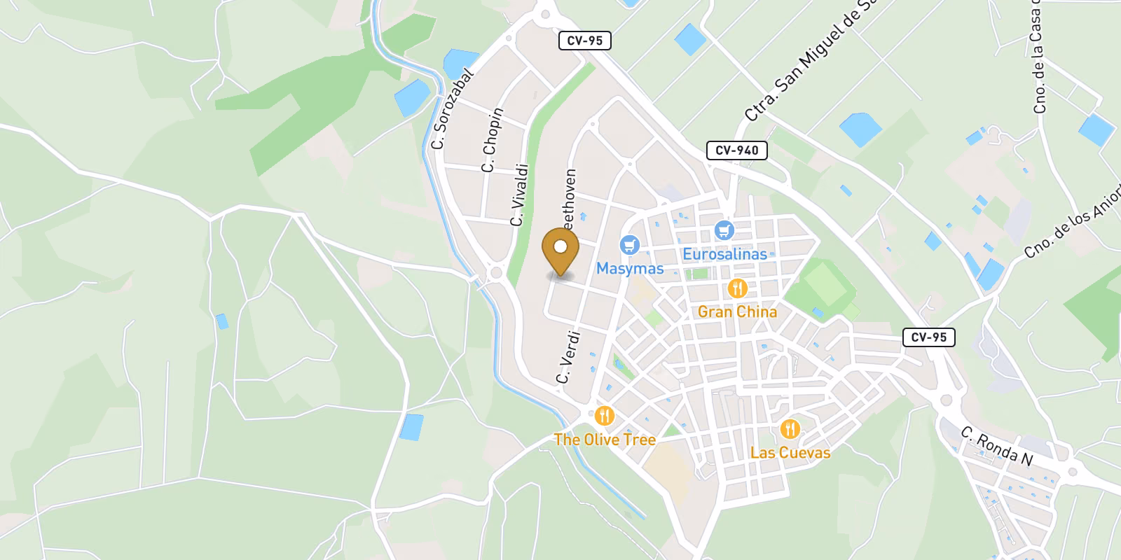 Mapa — Apartamentos en Pueblo, San Miguel de Salinas