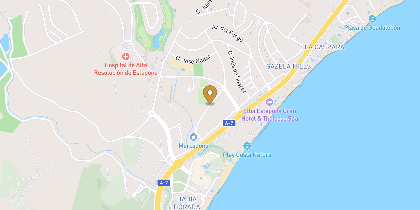 Mapa — Vida de lujo junto al mar: Nueva construcción exclusiva en Estepona