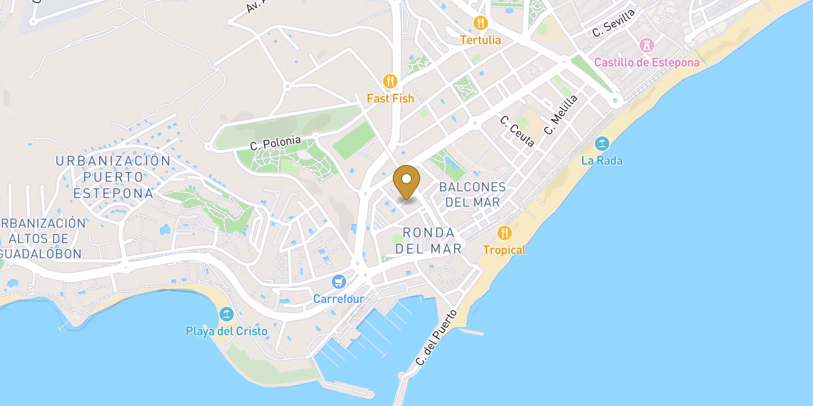 Mapa — Apartamentos de Obra Nueva en Estepona: Lujo y Confort en la Costa del Sol