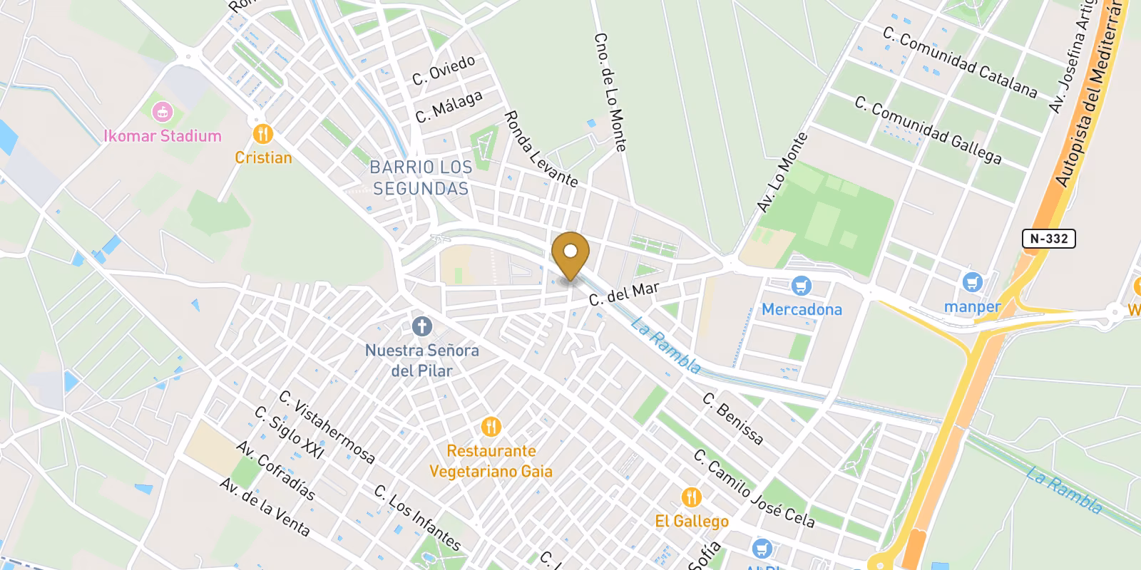 Mapa — Viviendas de obra nueva en Pilar de la Horadada con piscina privada