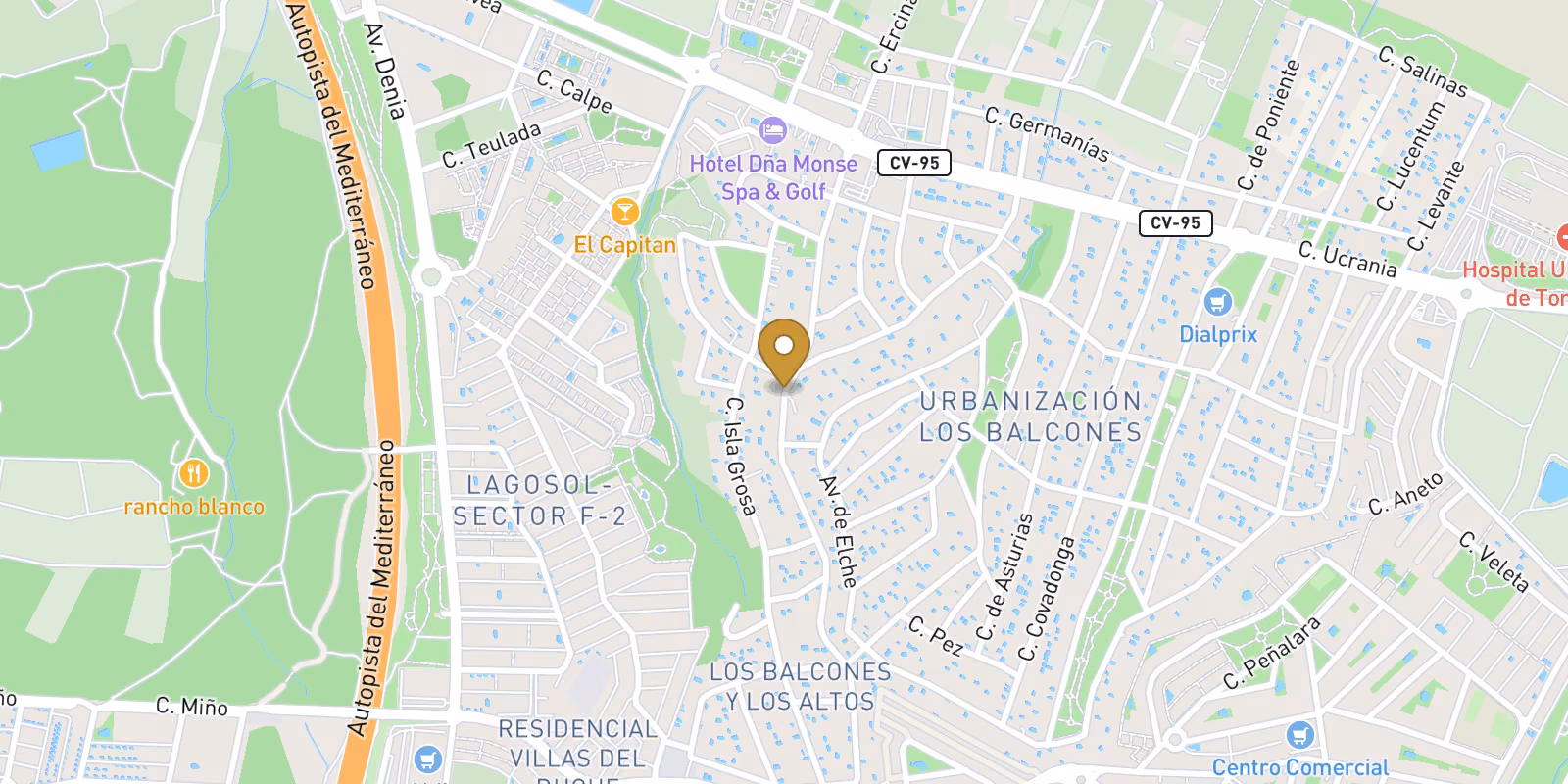 Mapa — Villa de una planta en Los Balcones, Torrevieja