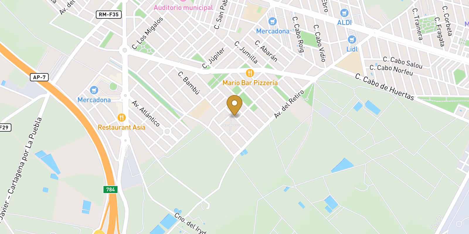 Mapa — Adosados de Obra Nueva en San Javier