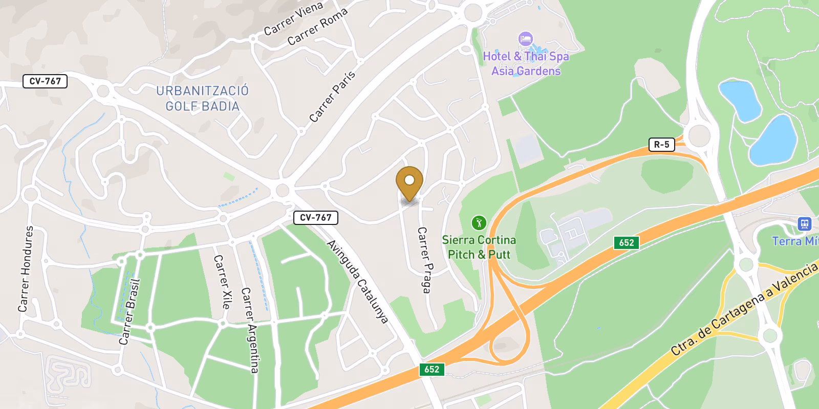 Mapa — Pareados de obra nueva en Sierra Cortina, Finestrat