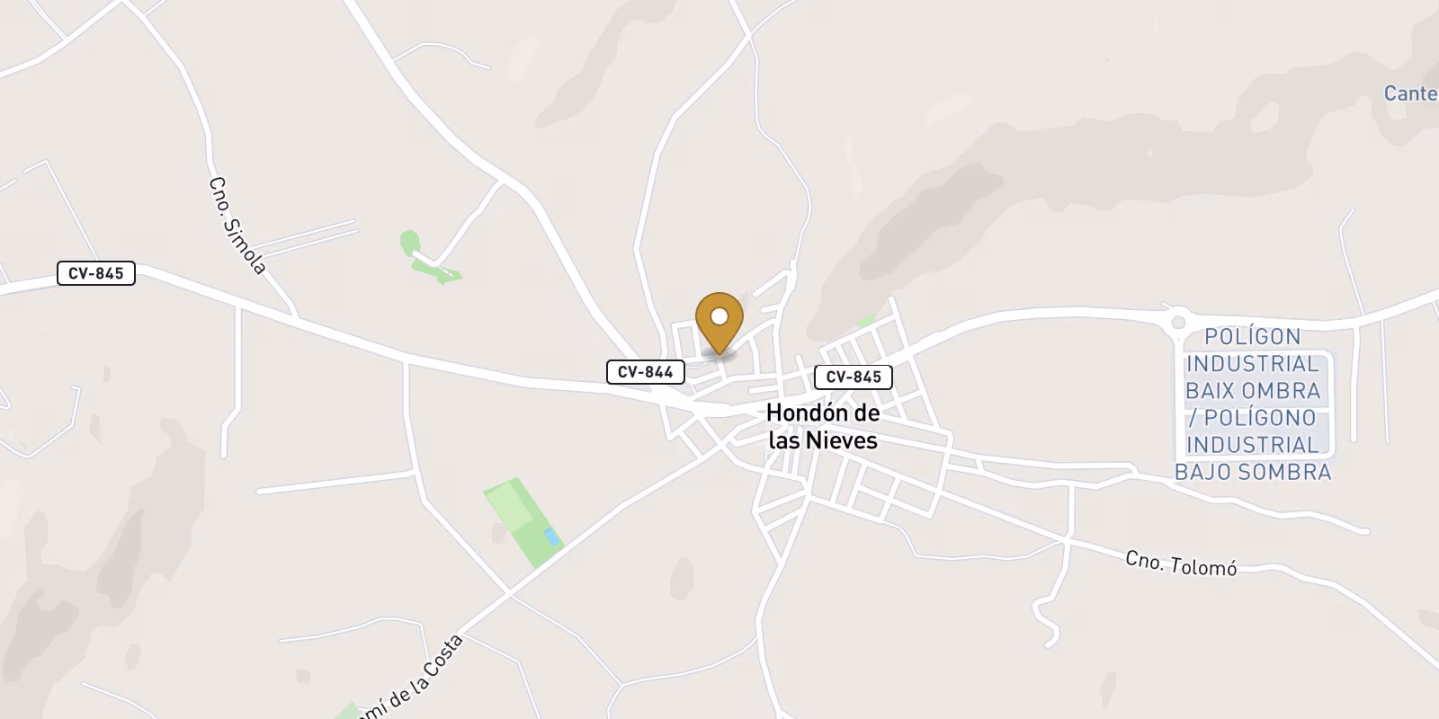 Mapa — Áticos en Pueblo, Hondón de las Nieves