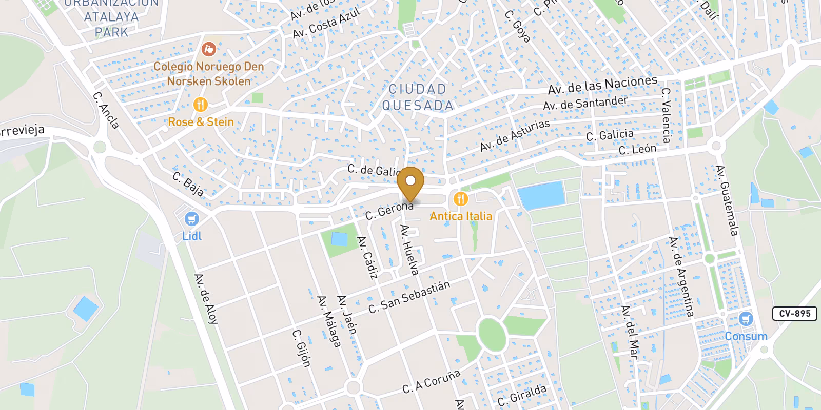 Mapa — Bungalow en Lo Marabú, Ciudad Quesada