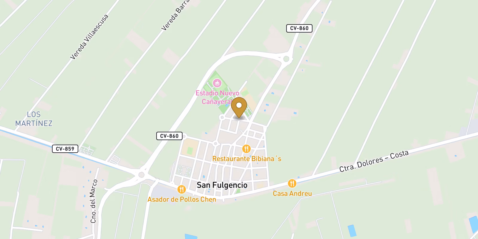 Mapa — Viviendas en Pueblo, San Fulgencio