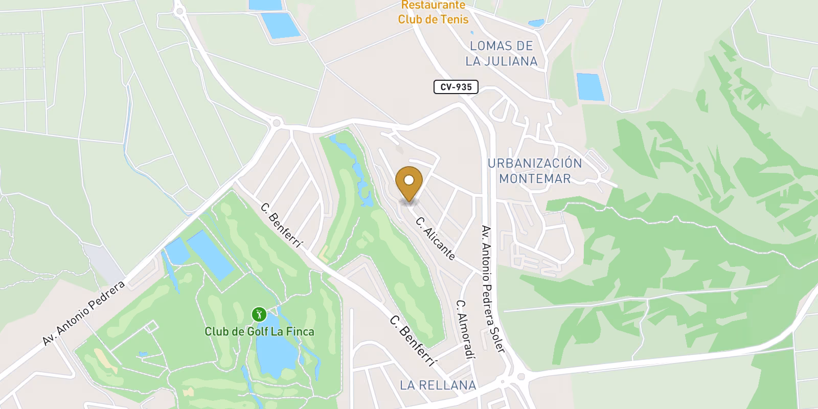 Mapa — Villas en La Finca Golf, Algorfa