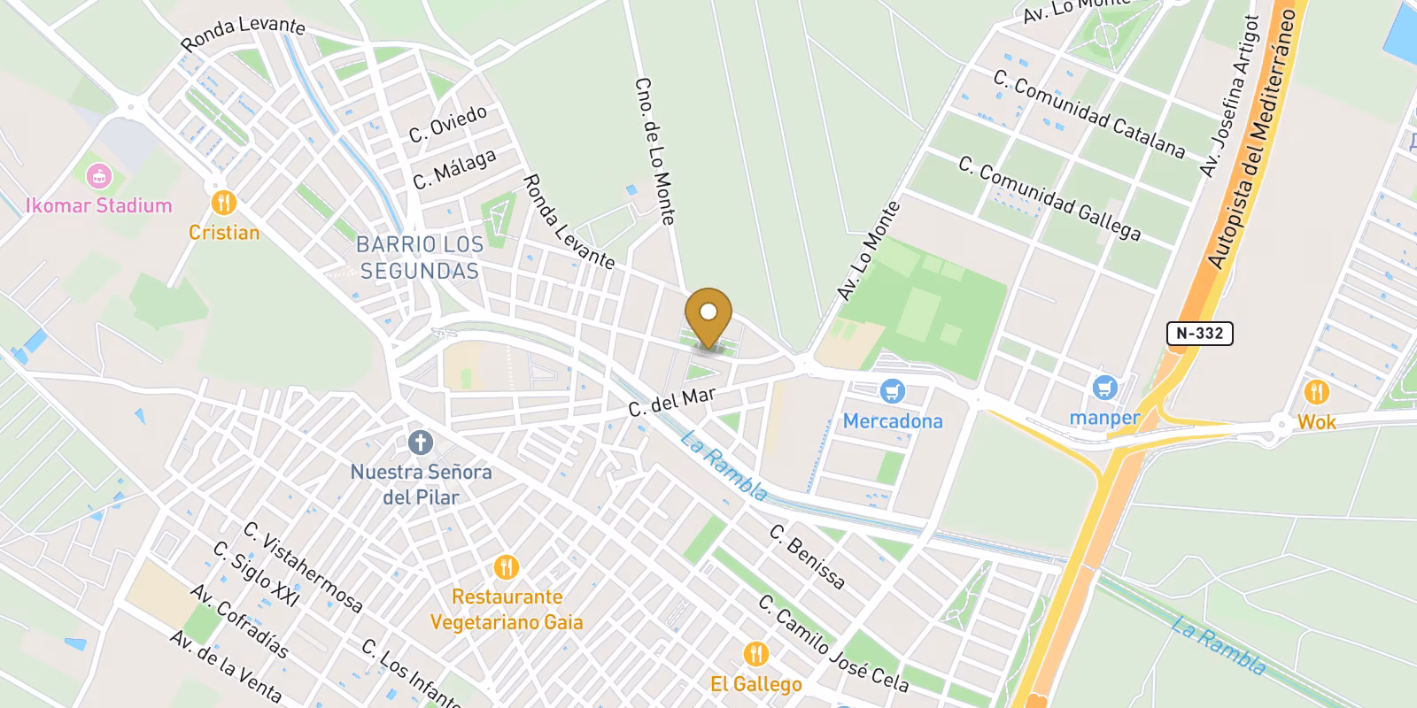 Mapa — Adosados y pareado en Pueblo, Pilar de la Horadada