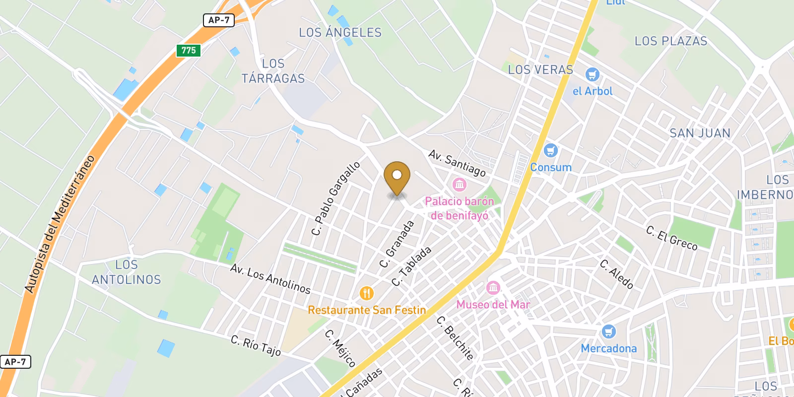Mapa — Nuevos Bungalows en San Pedro del Pinatar – Modernidad y Confort a Pocos Minutos del Mar