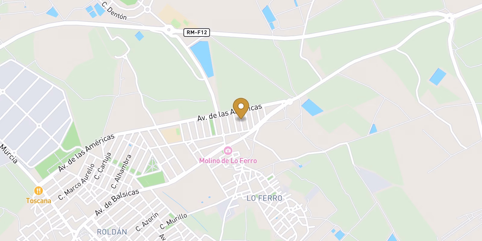 Mapa — Villas independientes de nueva construcción con piscina privada en Roldán, Torre-Pacheco