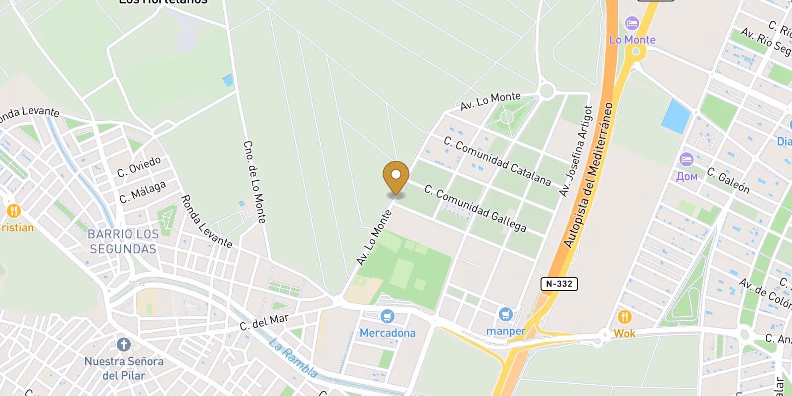 Mapa — Adosado en Lo Monte, Pilar de La Horadada