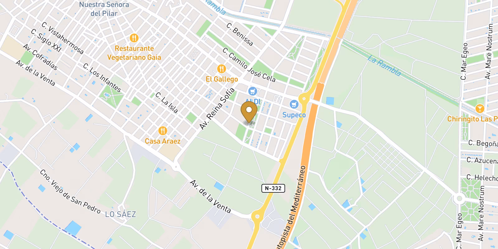 Mapa — Promoción boutique de viviendas de nueva construcción con piscina privada en Pilar de la Horadada