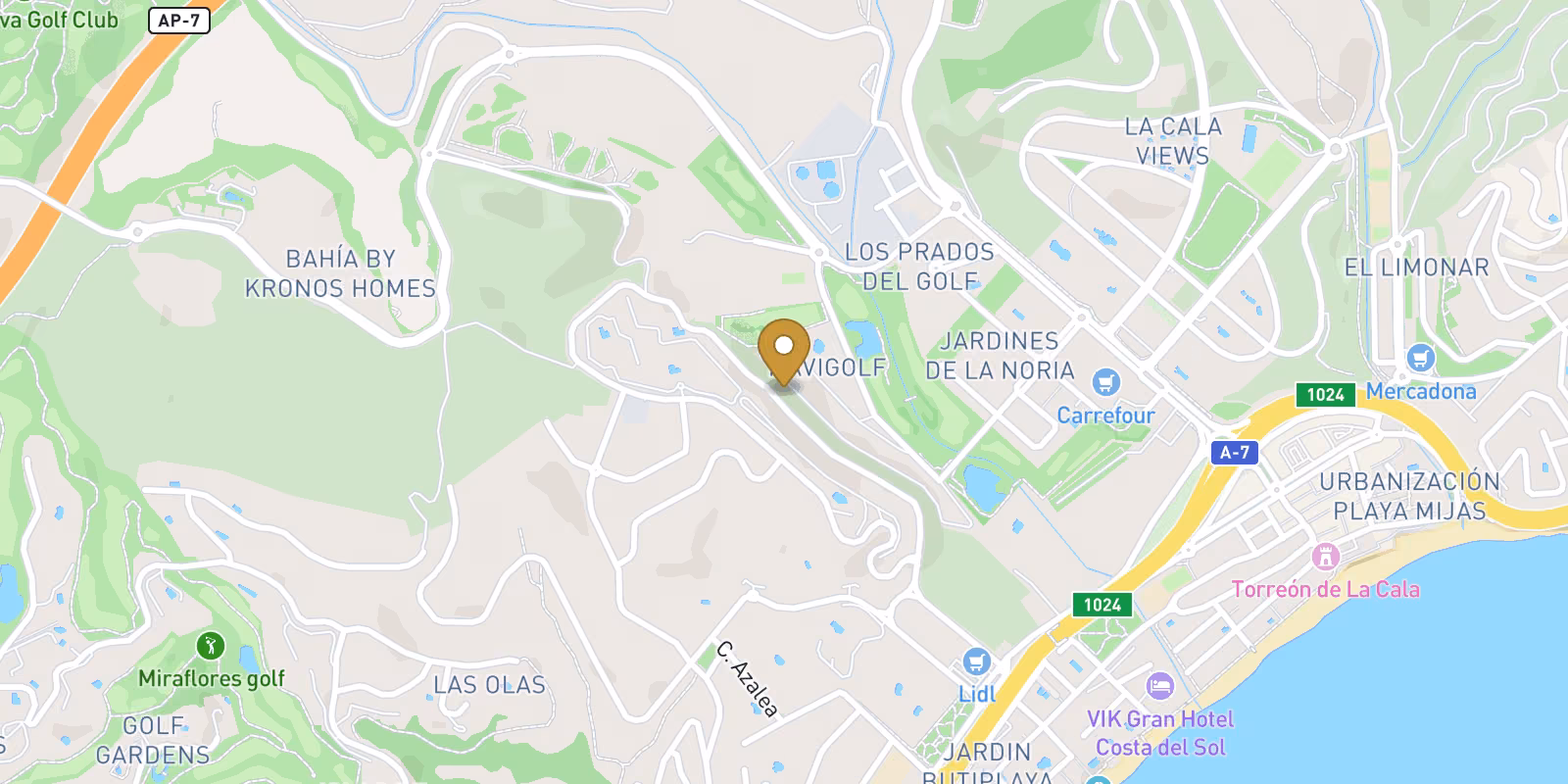 Mapa — Apartamentos de lujo de nueva construcción con vistas al mar en Las Lagunas de Mijas