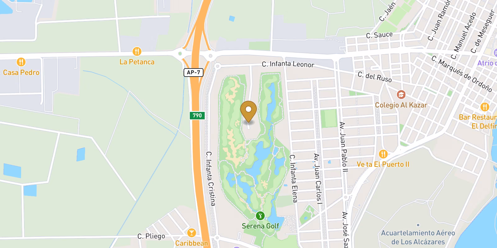 Mapa — Residencia de nueva construcción en primera línea del campo de golf La Serena, en Los Alcázares