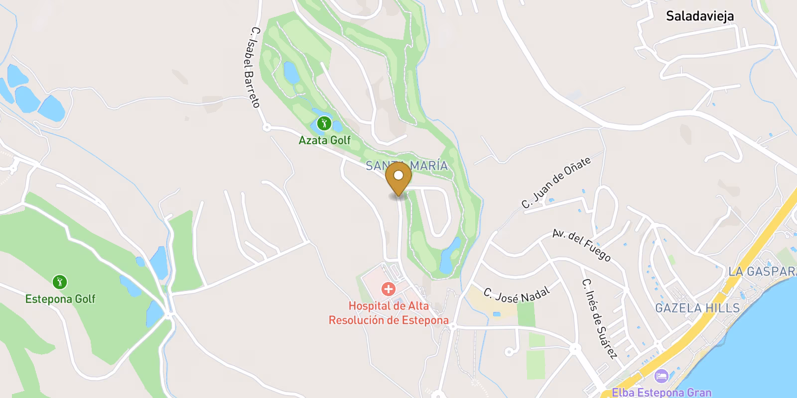 Mapa — Exclusivas Villas de Obra Nueva en Primera Línea de Golf en Estepona