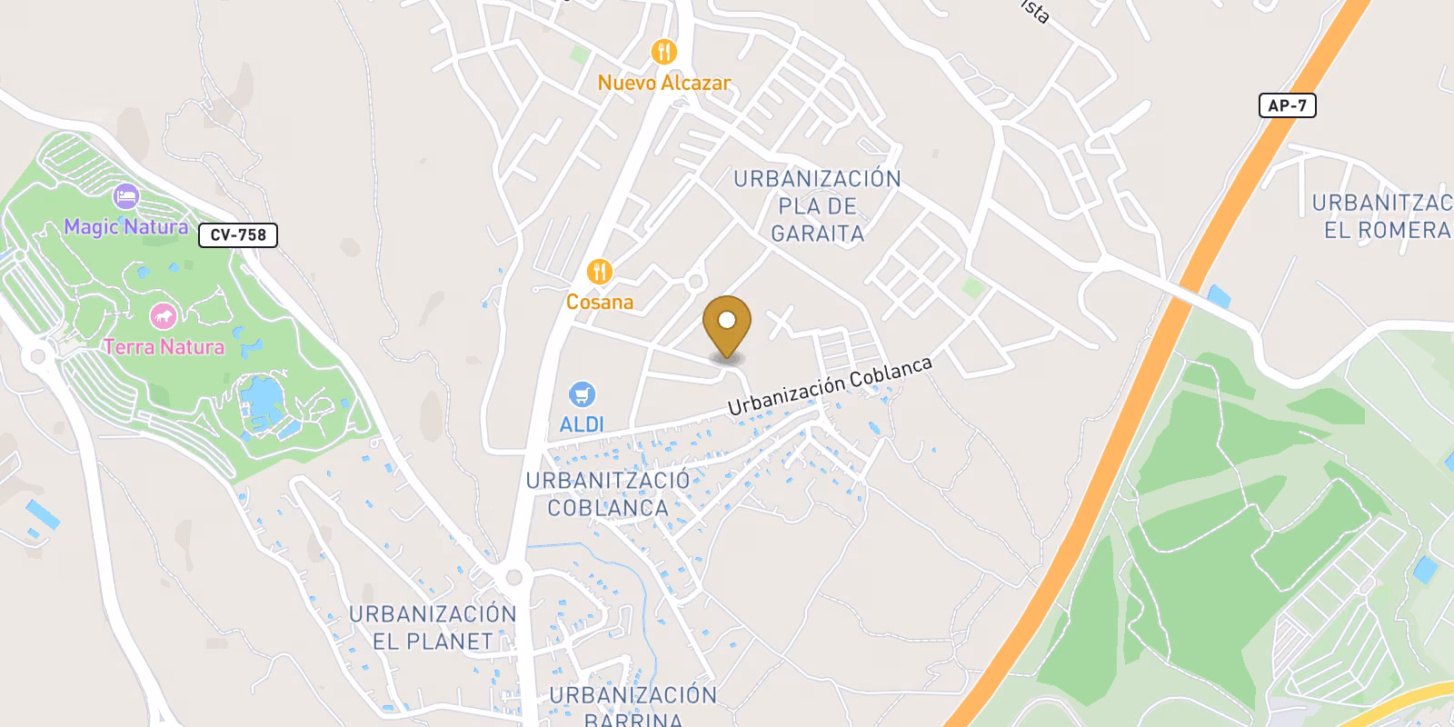 Mapa — Villa en Coblanca, la Nucia