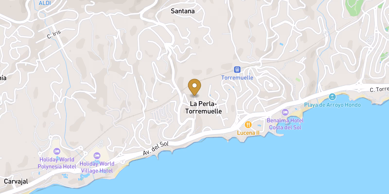 Mapa — Apartamentos boutique de nueva construcción con vistas al mar en Torremuelle, Benalmádena