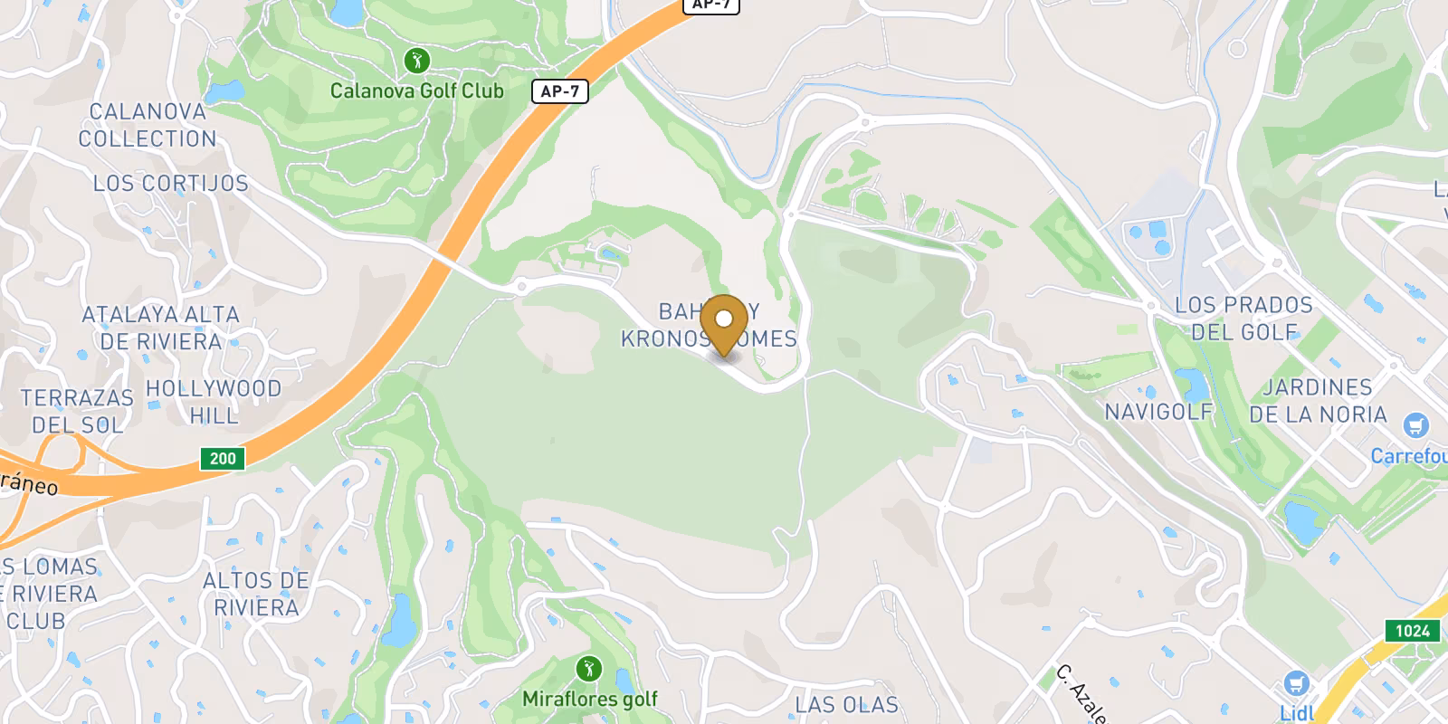 Mapa — Apartamentos con Vistas al Mar O Campo de Golf en la Costa del Sol