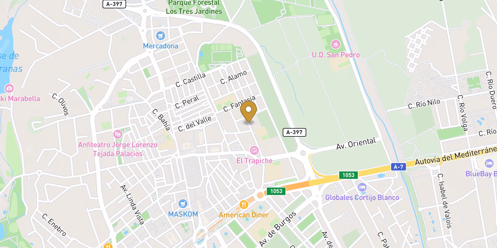 Mapa — Apartamentos de lujo de nueva construcción en Marbella Oeste