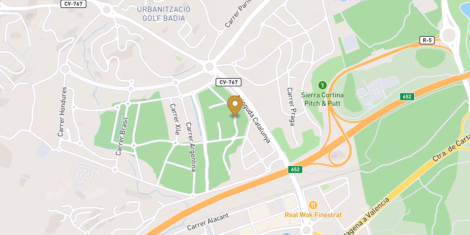 Mapa — Villa de una planta en Finestrat Urbanizaciones