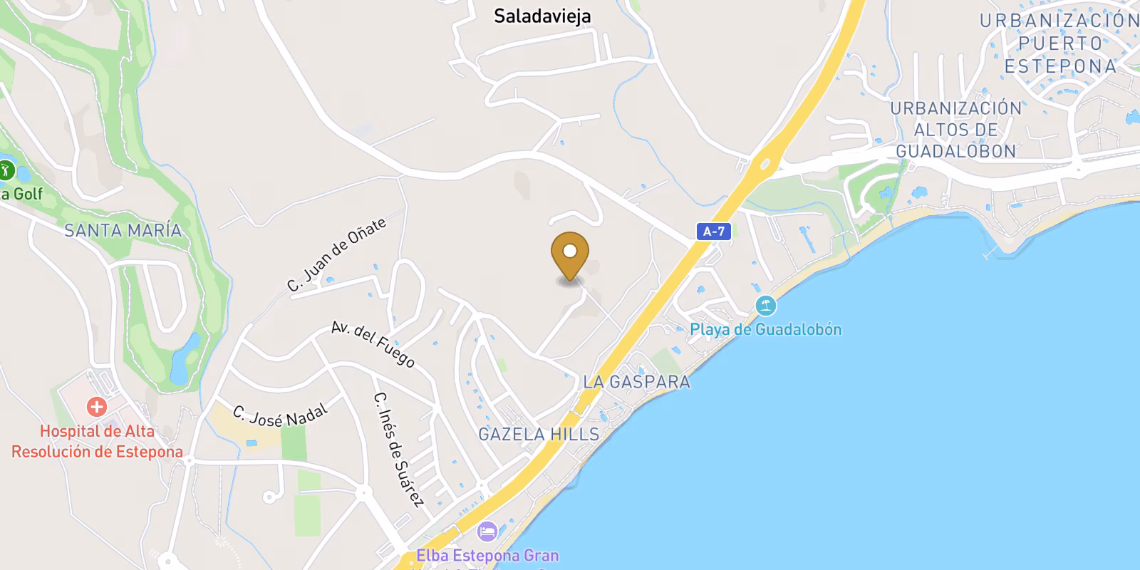 Mapa — Exclusivas Villas de Obra Nueva con Vistas al Mar en Estepona