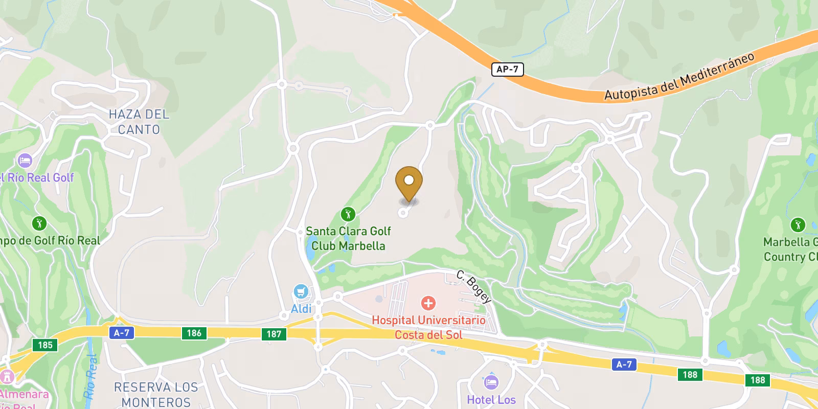 Mapa — Viviendas de Obra Nueva en Marbella Este con Vistas al Mar y al Golf
