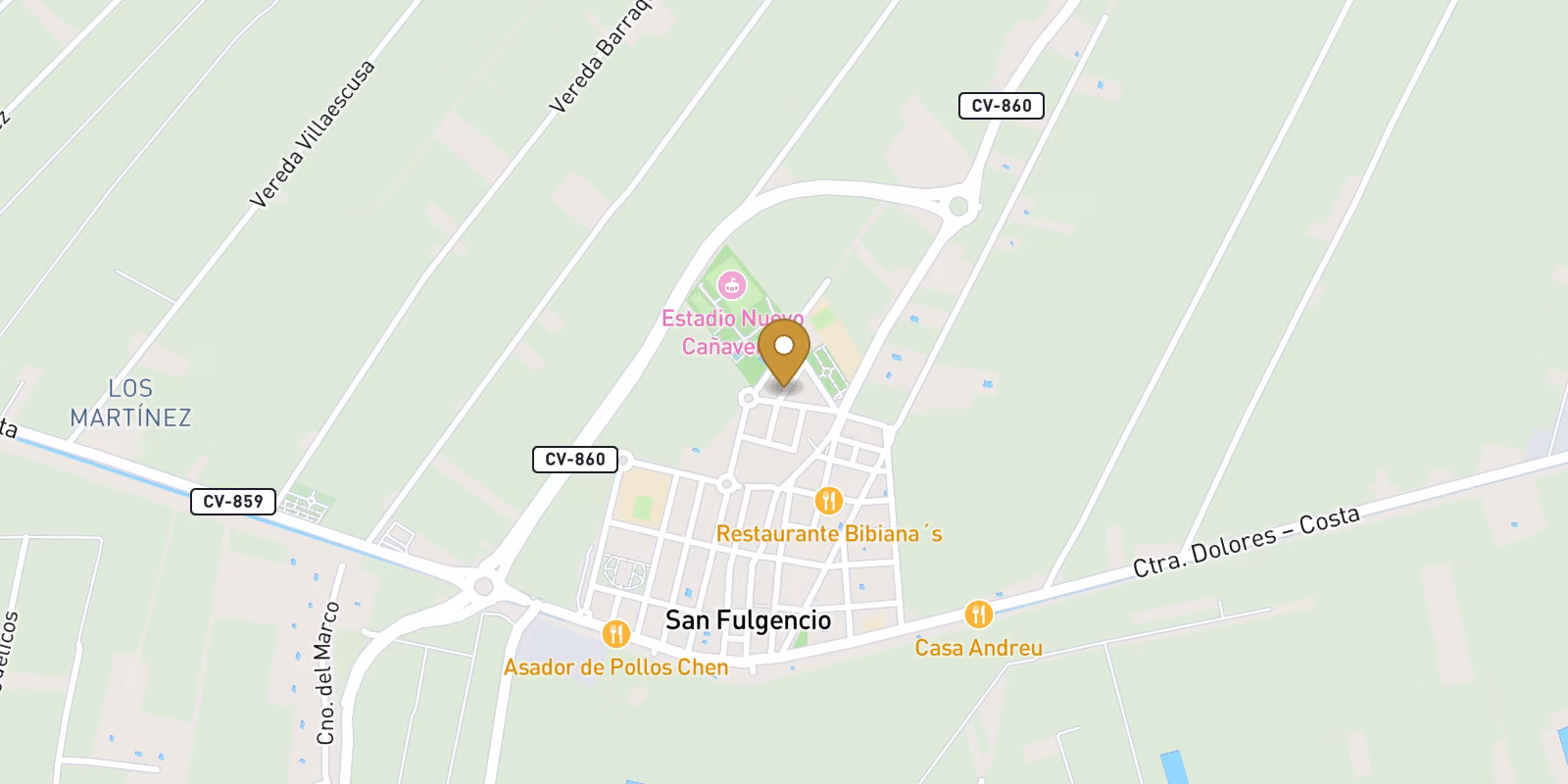Mapa — Villas en Polideportivo, San Fulgencio