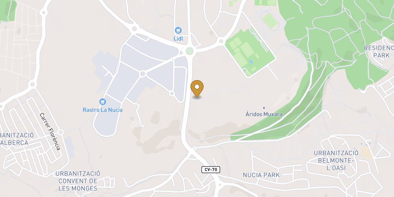 Mapa — Áticos en Ciudad Deportiva, la Nucia