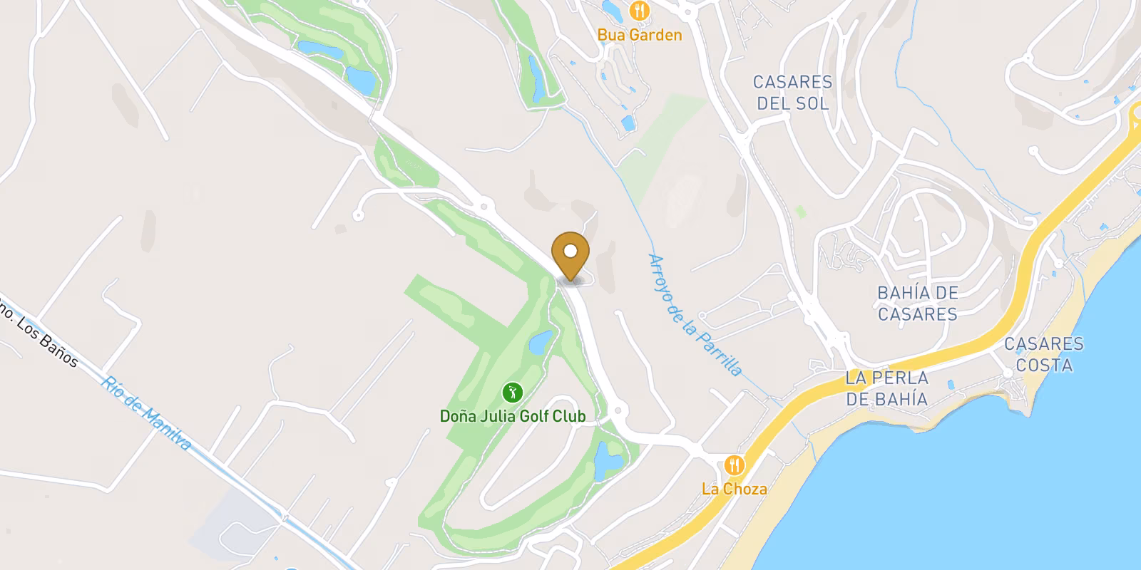 Mapa — Apartamentos de nueva construcción en venta en Doña Julia Golf, Casares Costa