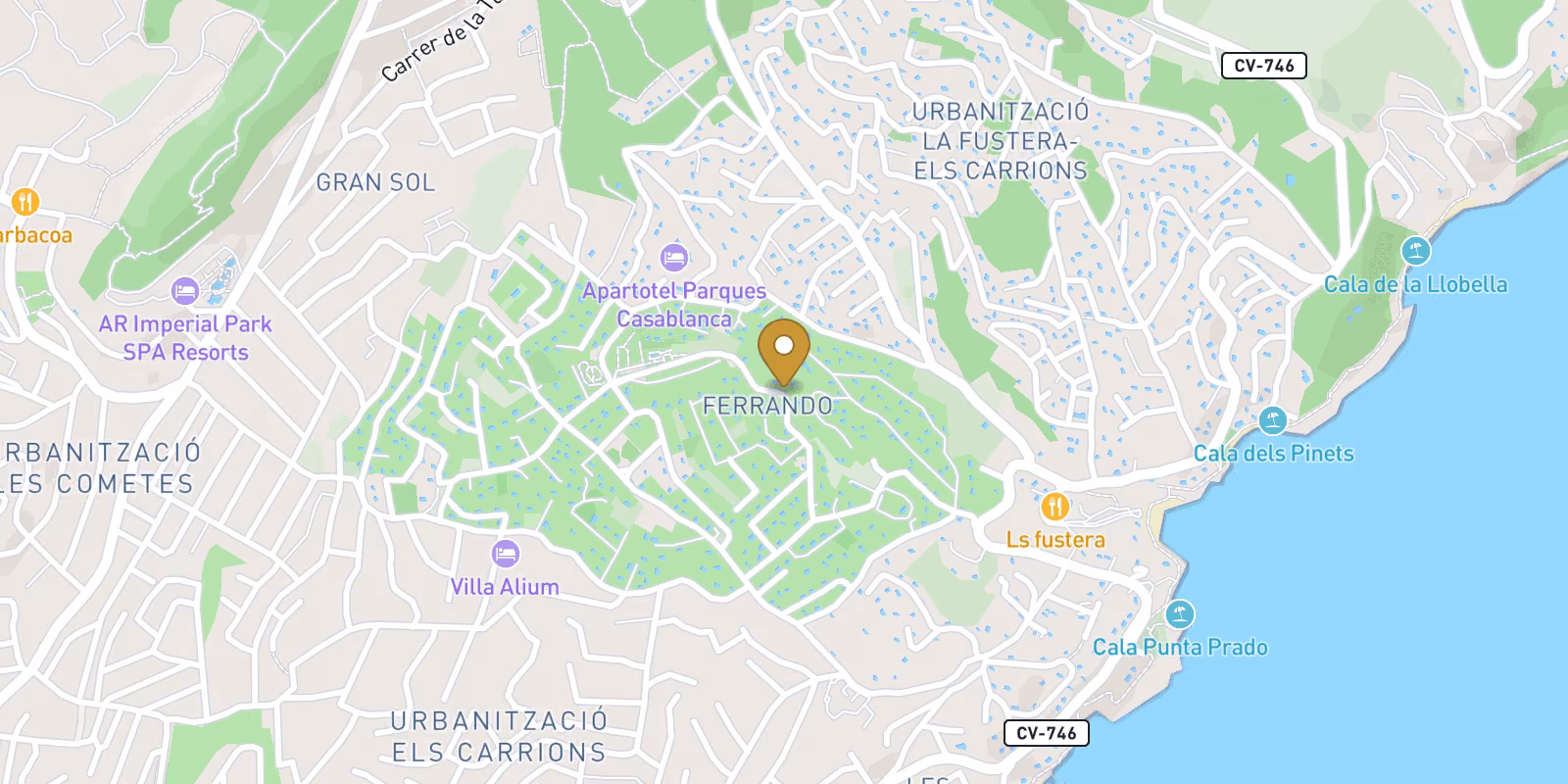 Mapa — Villa en La Fustera, Benissa