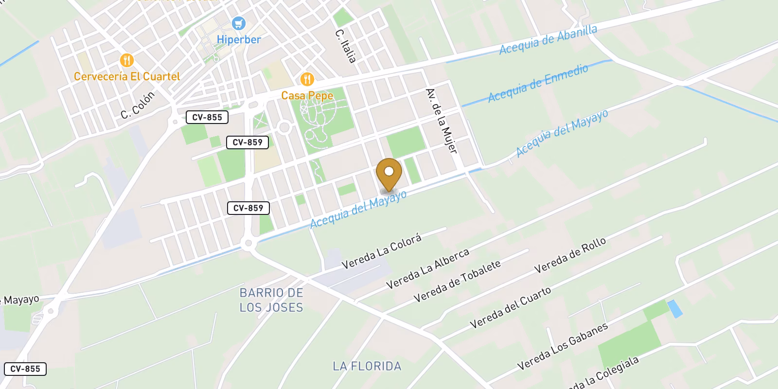 Mapa — Viviendas en Sector 3, Dolores