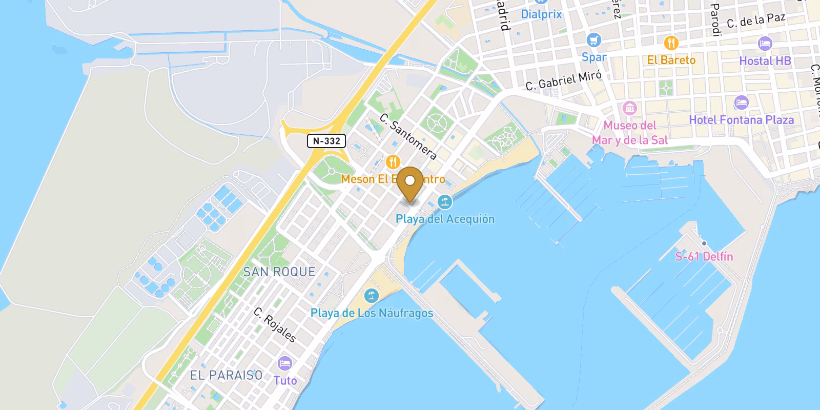Mapa — Áticos y apartamentos en El Acequión, Torrevieja