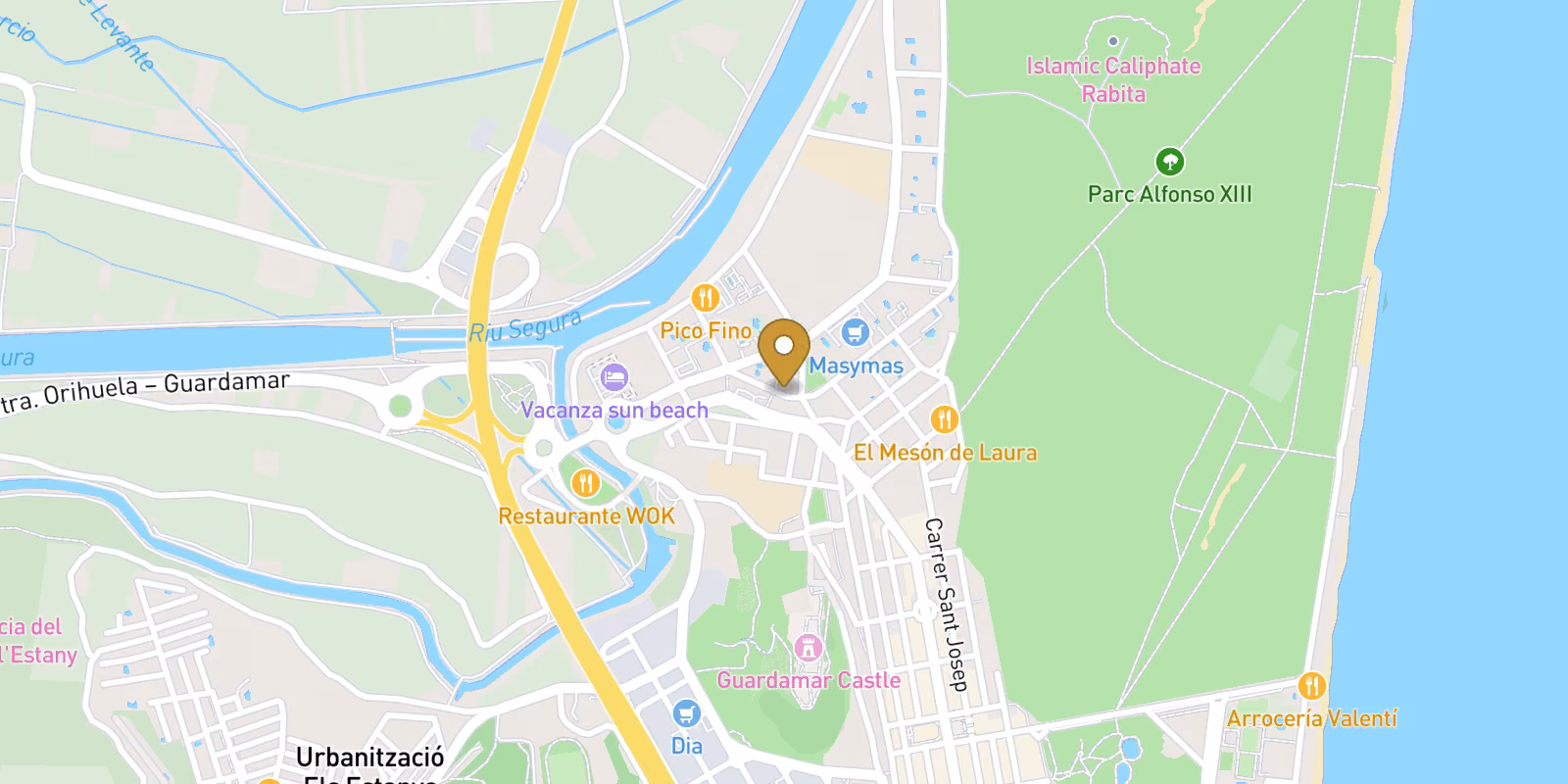 Mapa — Áticos en Camino del Puerto, Guardamar del Segura