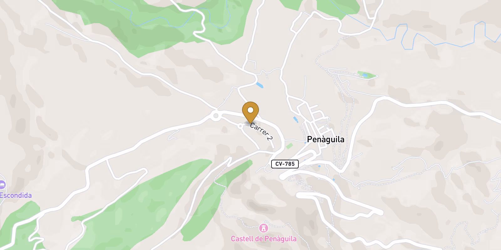 Mapa — Villas en El Olivar, Penaguila