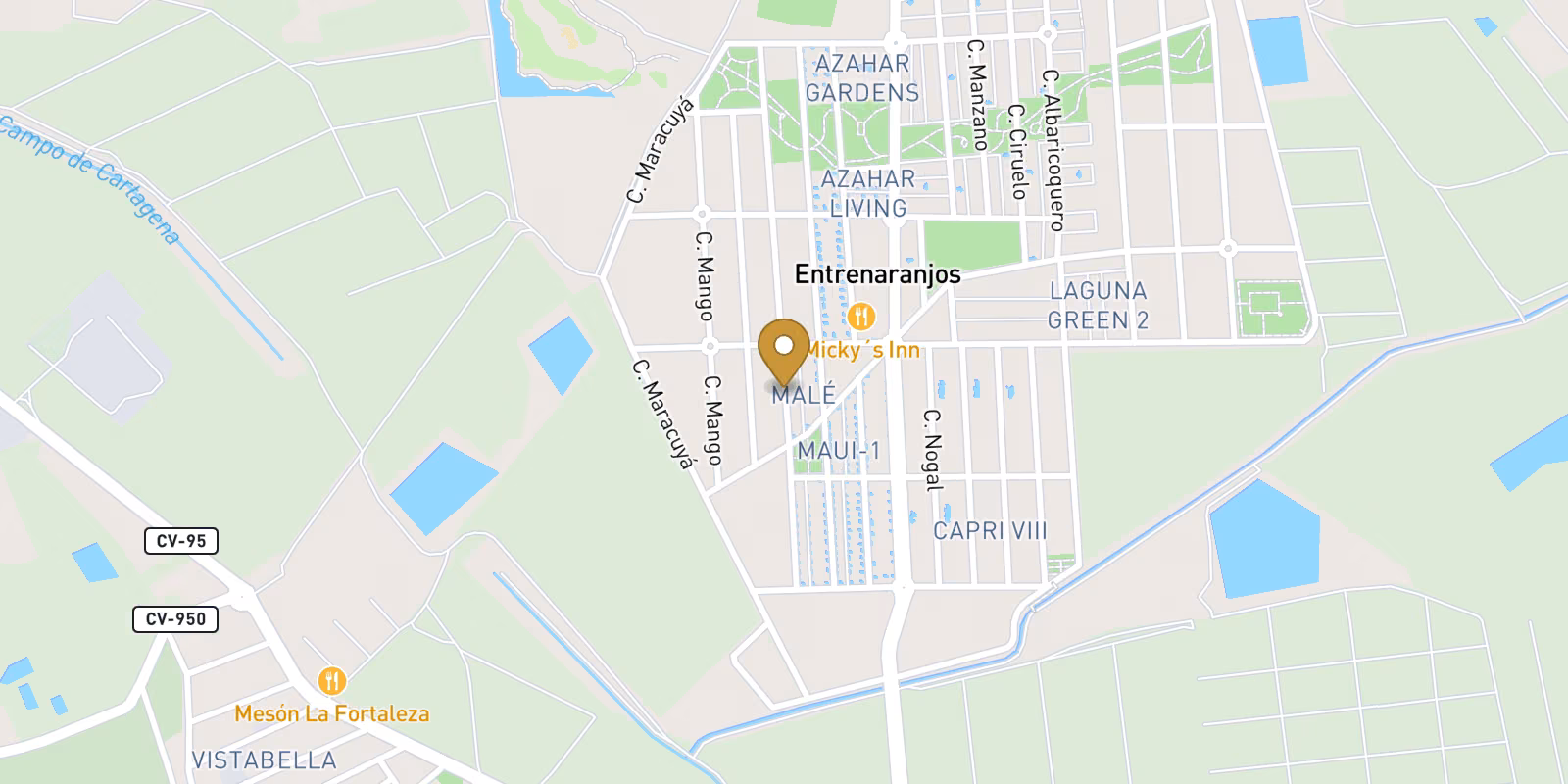Mapa — Villas en Vistabella Golf, Orihuela