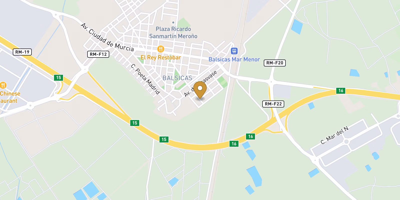 Mapa — Villas de Obra Nueva en Balsicas, Murcia