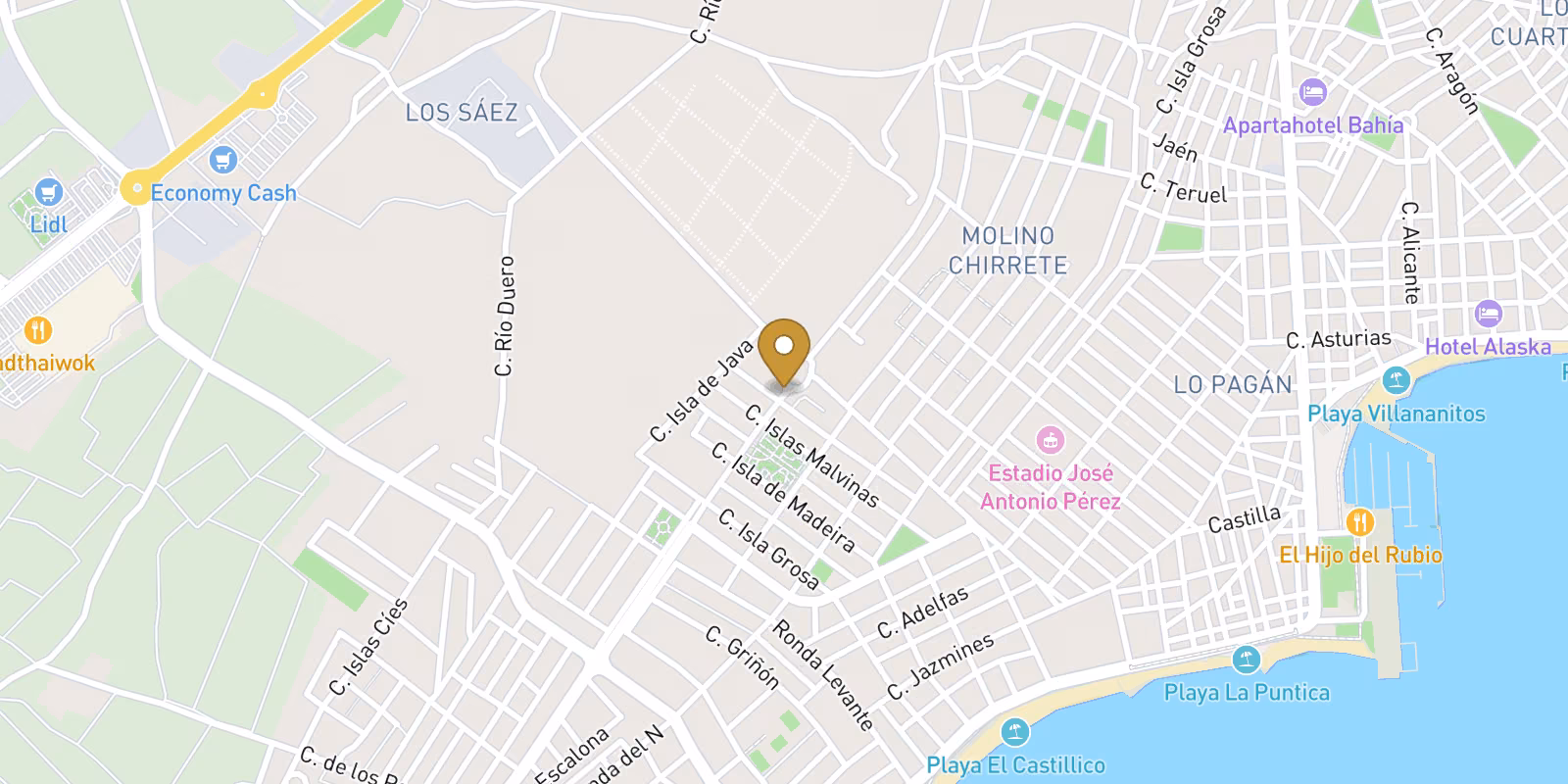 Mapa — Apartamentos turísticos de nueva construcción en Santiago de la Ribera, San Javier, a solo 750 m de la playa