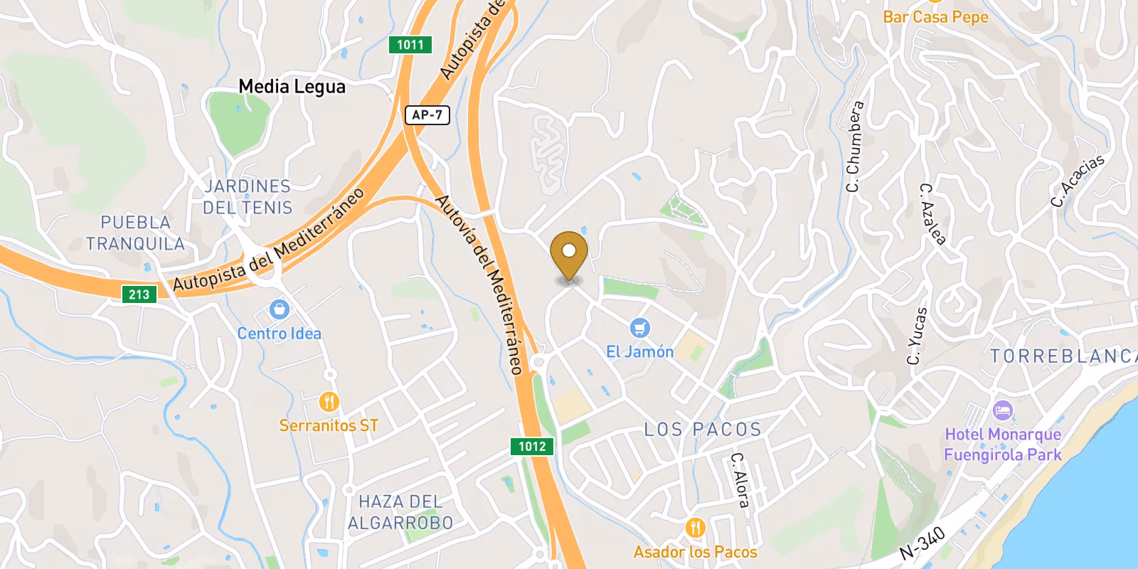 Mapa — Apartamentos de nueva construcción en Los Pacos, Fuengirola: estilo de vida resort en la Costa del Sol