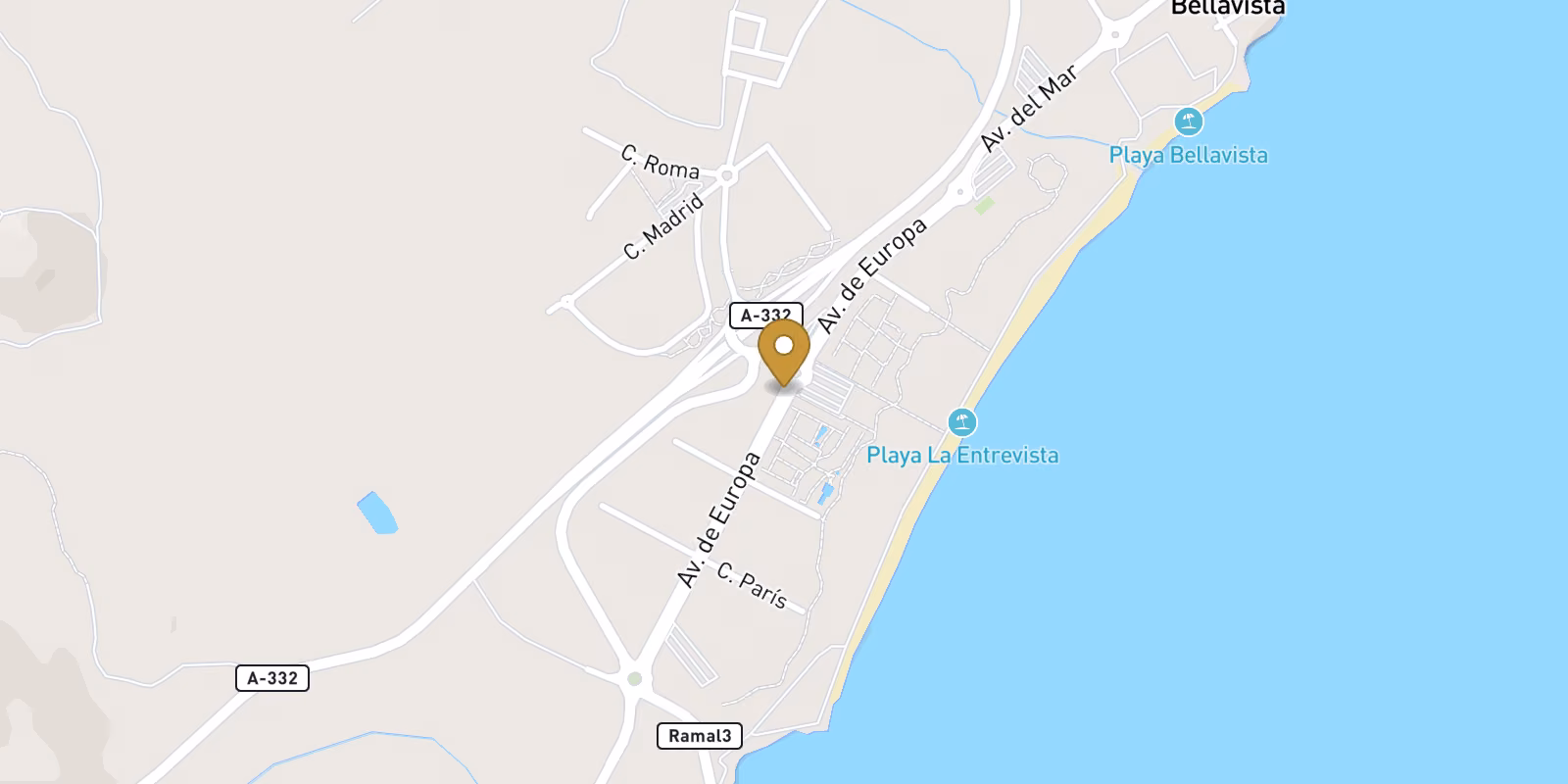 Mapa — Villas y bungalows de nueva construcción a solo 250 metros de la playa en Mar de Pulpí