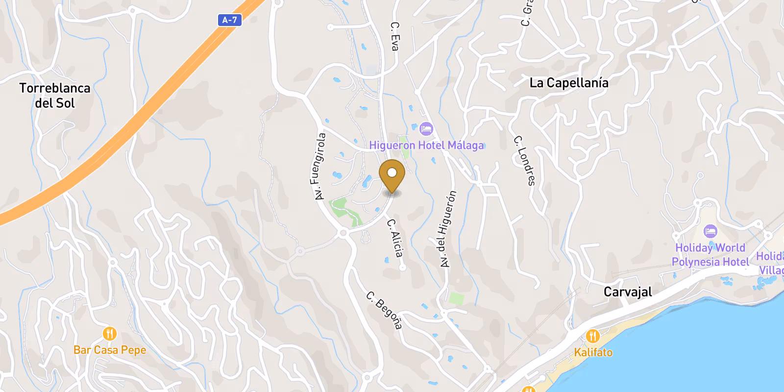 Mapa — Residencias sostenibles exclusivas en El Higuerón, Costa del Sol