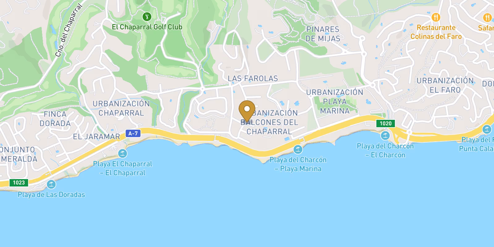 Mapa — Exclusivas villas nuevas en venta en Las Farolas, Mijas Costa